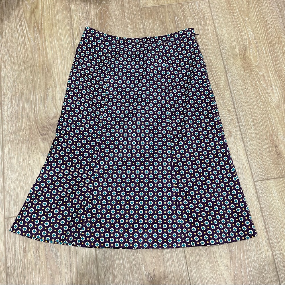 Velvet Patterned Midi Skirt